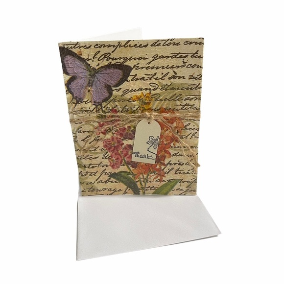 Butterfly Thank You Card Bundle Set of 8 Handmade - Picture 4 of 13